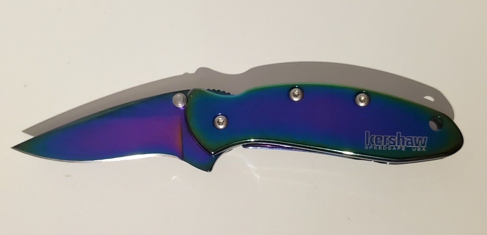 KERSHAW  CHIVE RAINBOW  1600VIB ASSISTED OPENING FRAME LOCK FOLDING KNIFE 