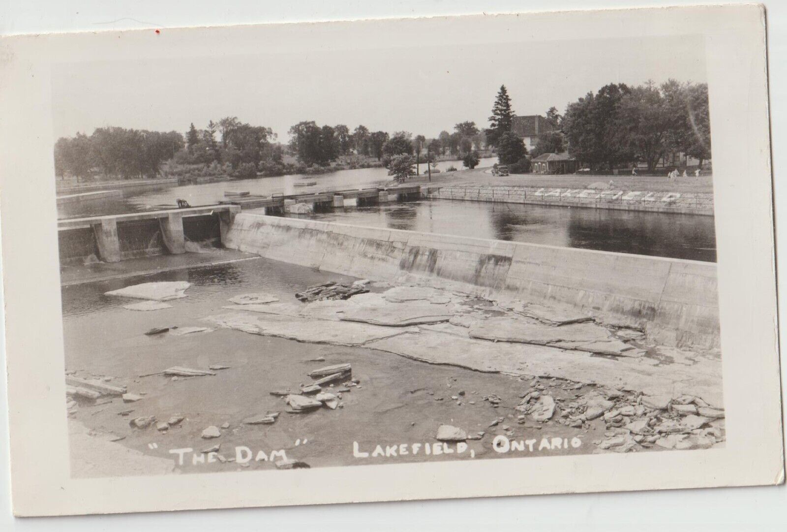 the Dam Lakefield Ontario Canada RPPC Unposted Real Photo #94
