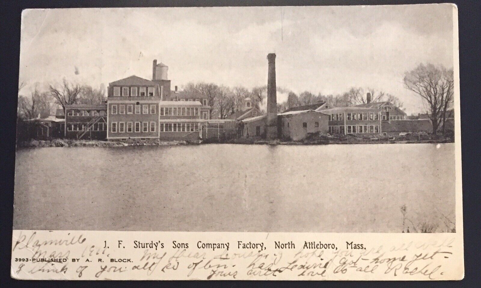 J.F Sturdy’s Sons Co Factory North Attleboro Massachusetts 1910 Postcard