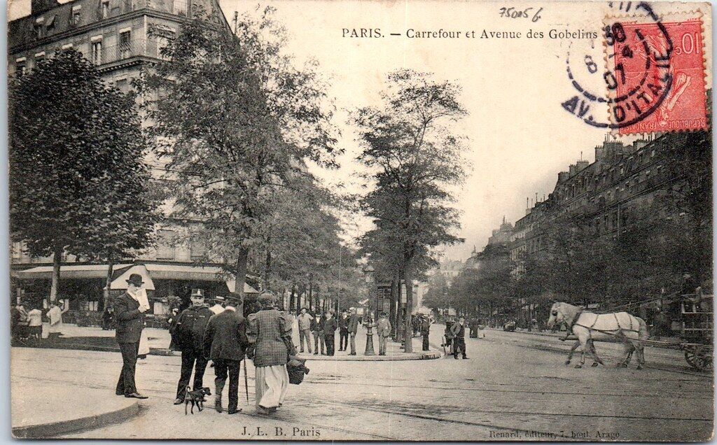 75005 PARIS - crossroads and avenue des Gobelins