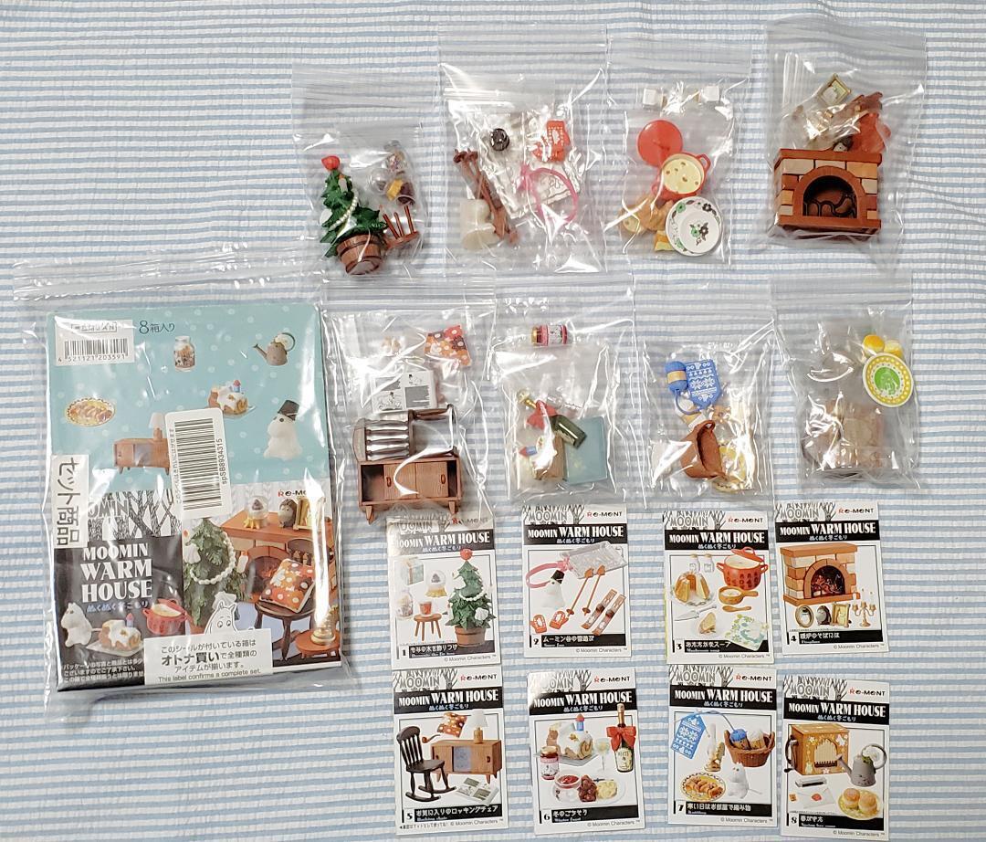 Re-Ment Moomin WARM HOUSE complete set of 8 miniature figurine BOX mint