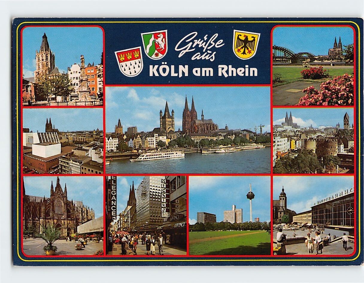 Postcard Grüße aus Köln am Rhein, Cologne, Germany