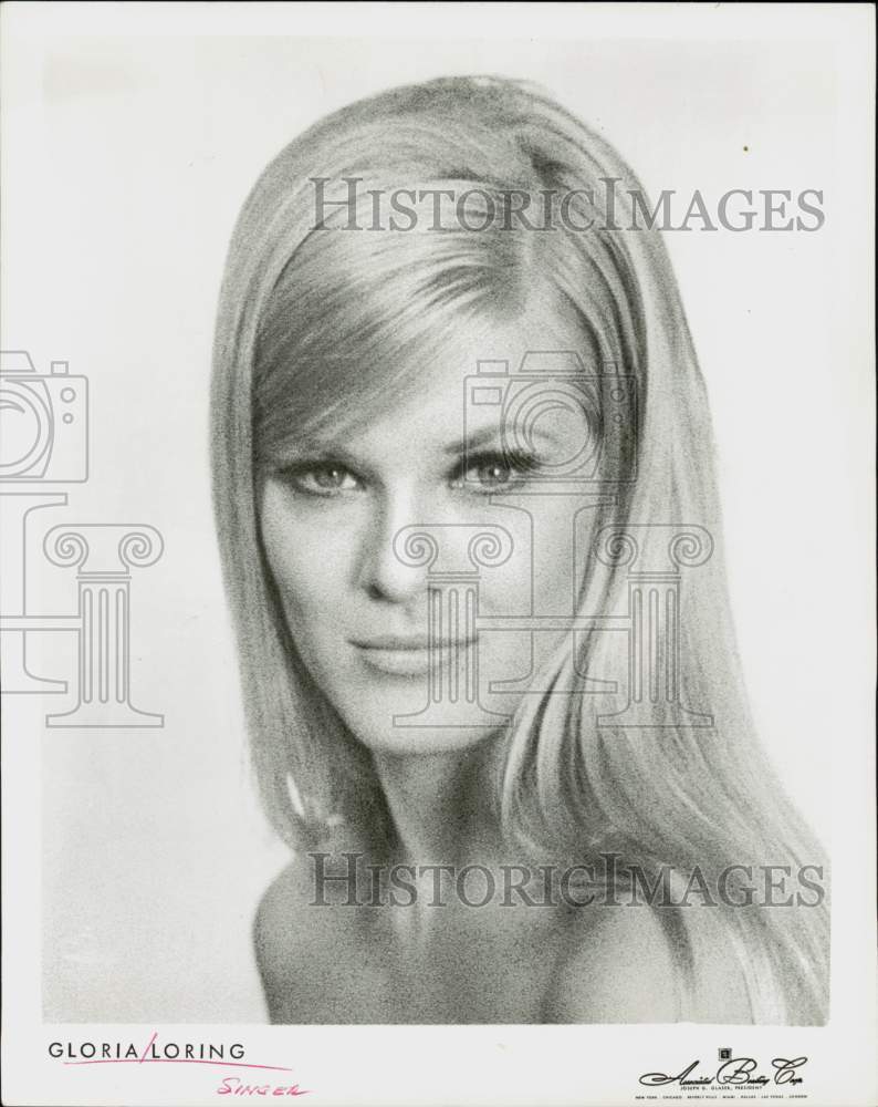 1967 Press Photo Actress-Singer Gloria Loring - hpp42178