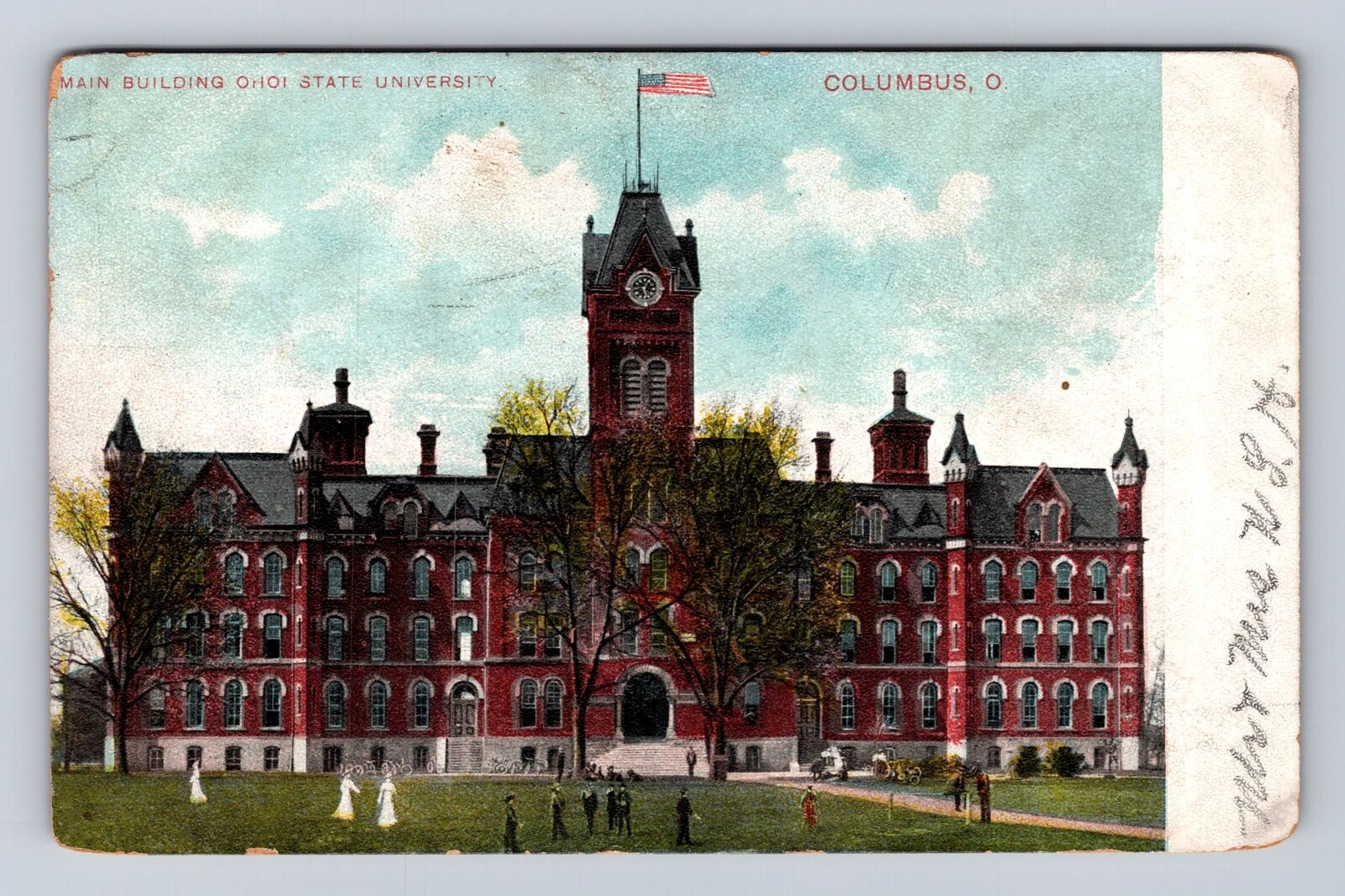 Columbus OH-Ohio, Main Building Ohio State University, Vintage c1907 Postcard