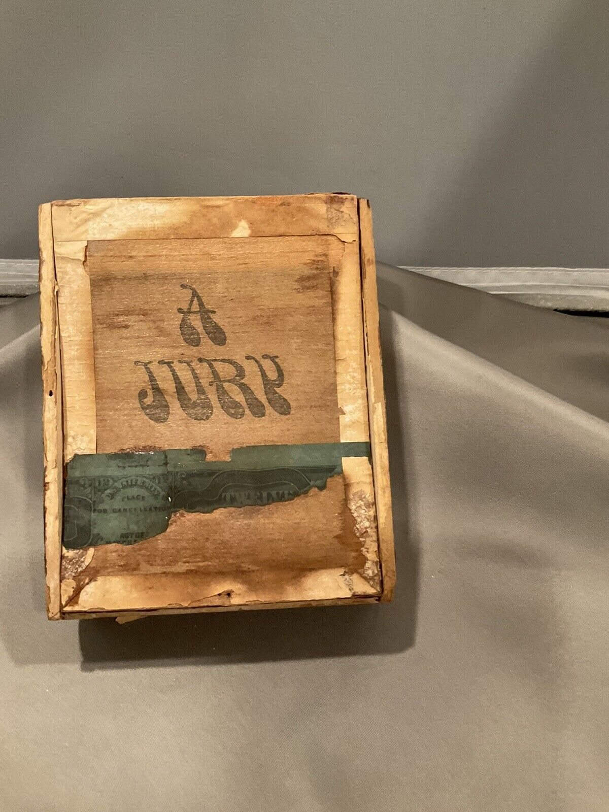 Antique Vintage Rare Cigar Box. 1891. A Jury , Twelve In A Box. By Grant. 