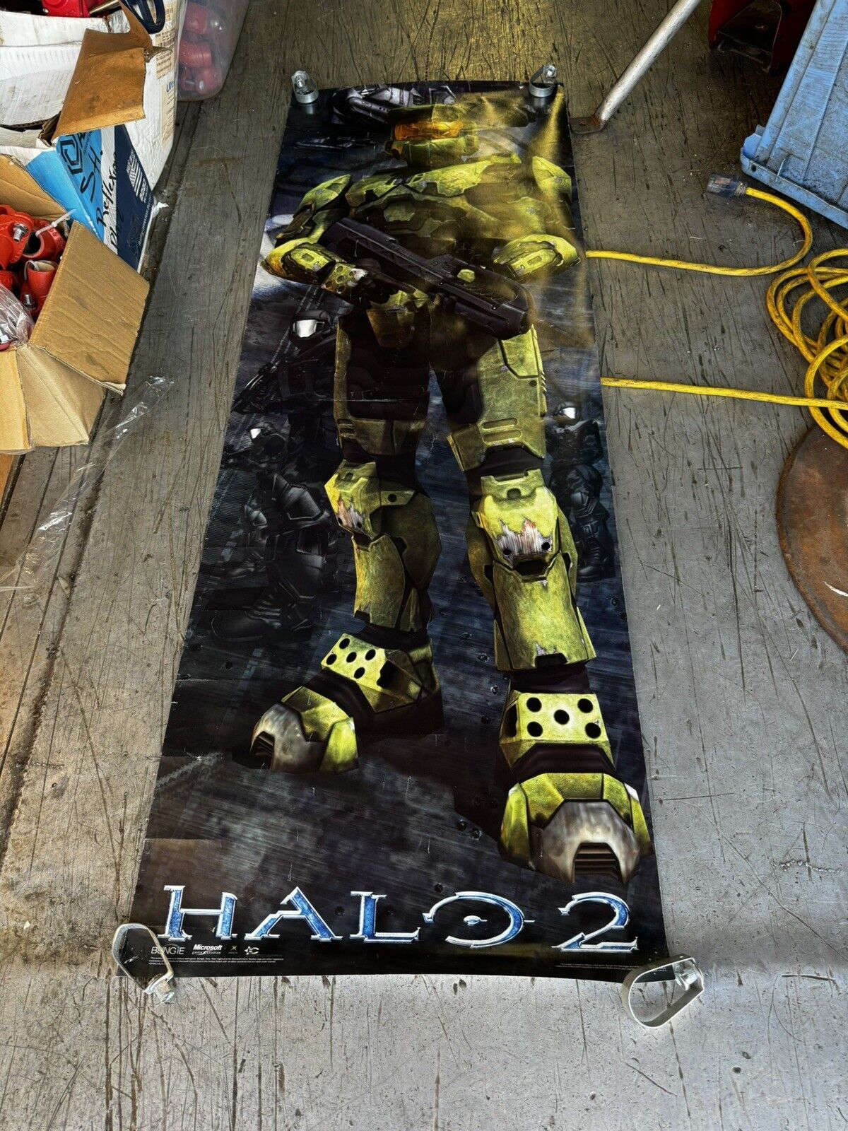 Halo 2 Vintage 2004 Authentic Large Poster 21”x60” Roughly Super Cool Xbox Game