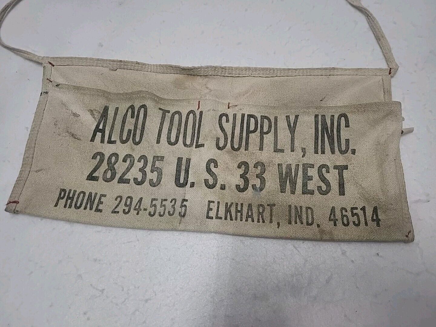 Vtg ALCO TOOL SUPPLY apron Work Local Elkhart Indiana