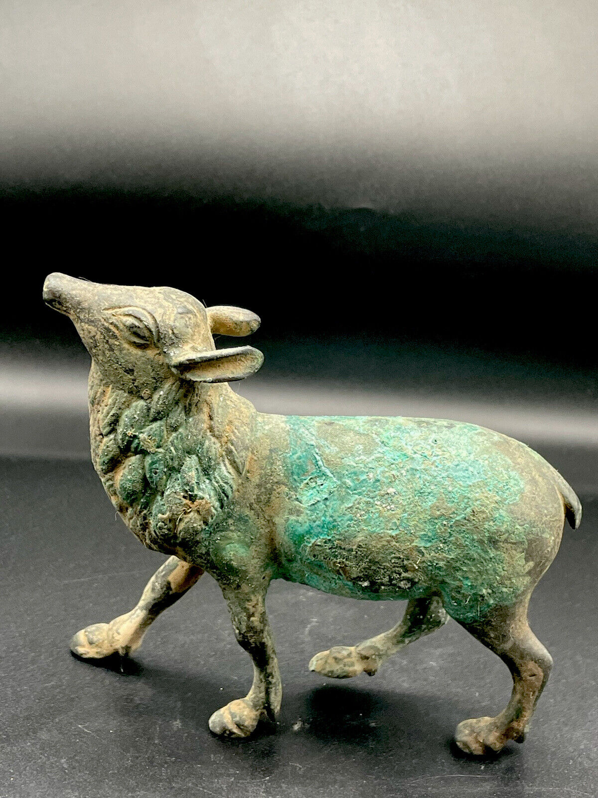 Amazing Rare Authentic Ancient Old Roman Bronze Unique Deer Animal Statue # SAG