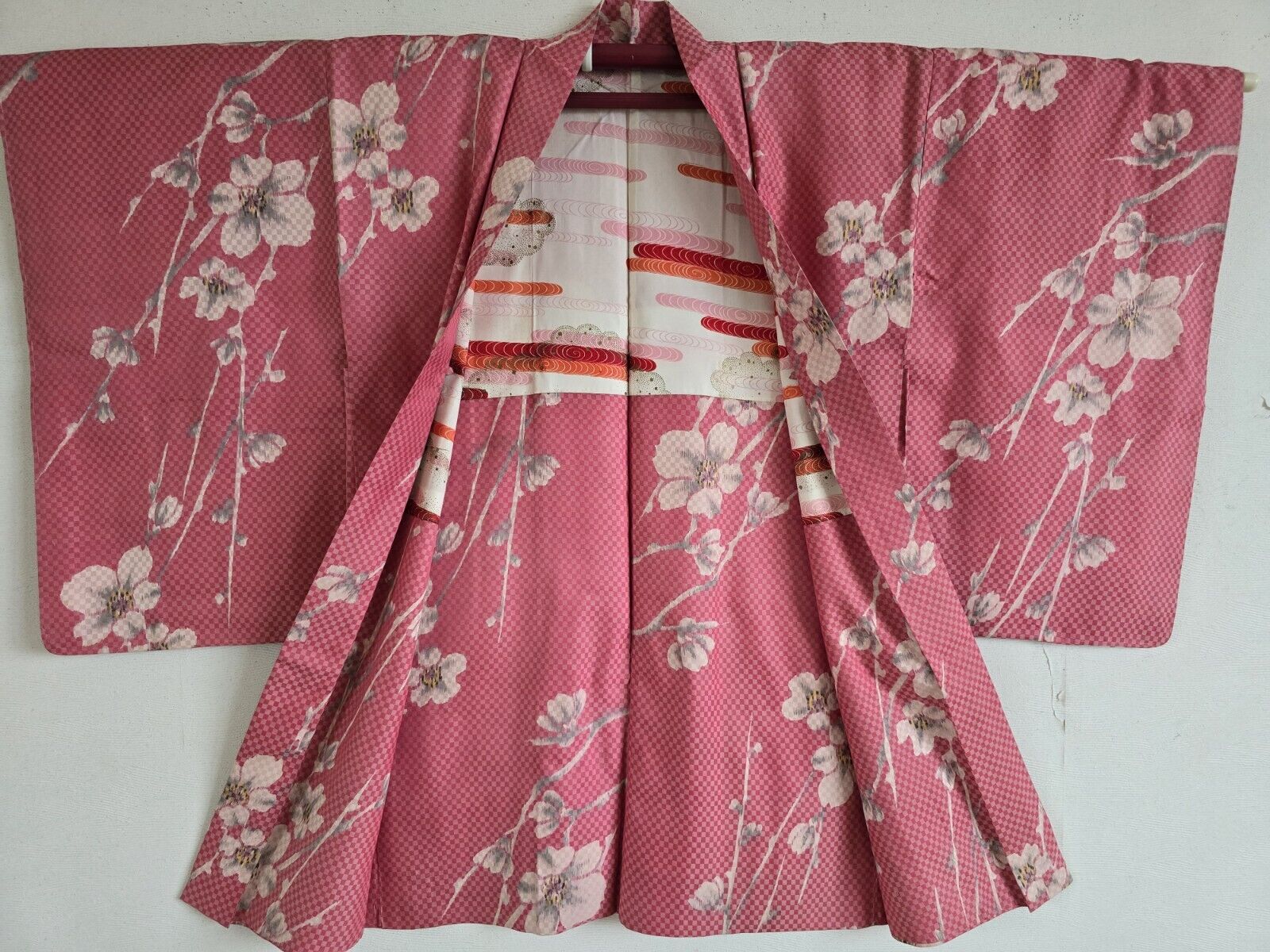 Antique Japanese Silk KIMONO Robe ,Gown, Dressing,Lingerie, Nightwear, 31
