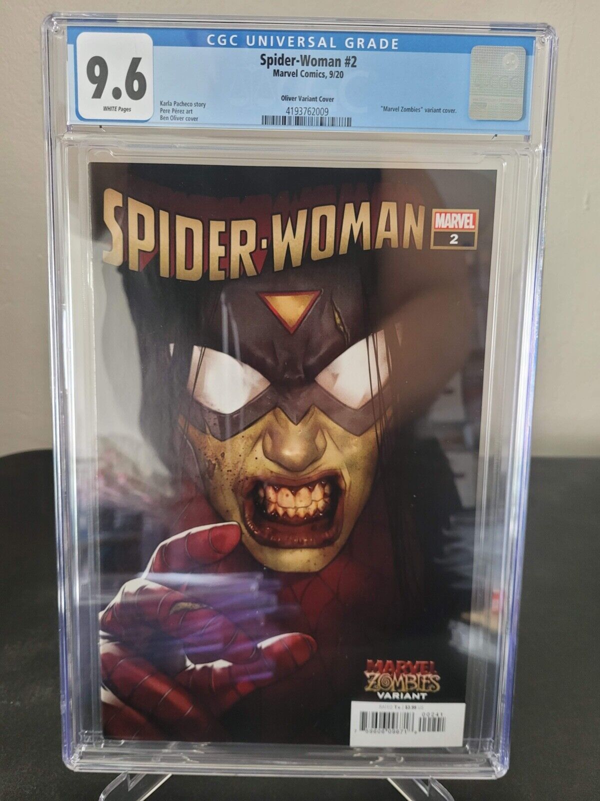 SPIDER-WOMAN #2 CGC 9.6 GRADED MARVEL COMICS 2020 MARVEL ZOMBIES VARIANT COVER