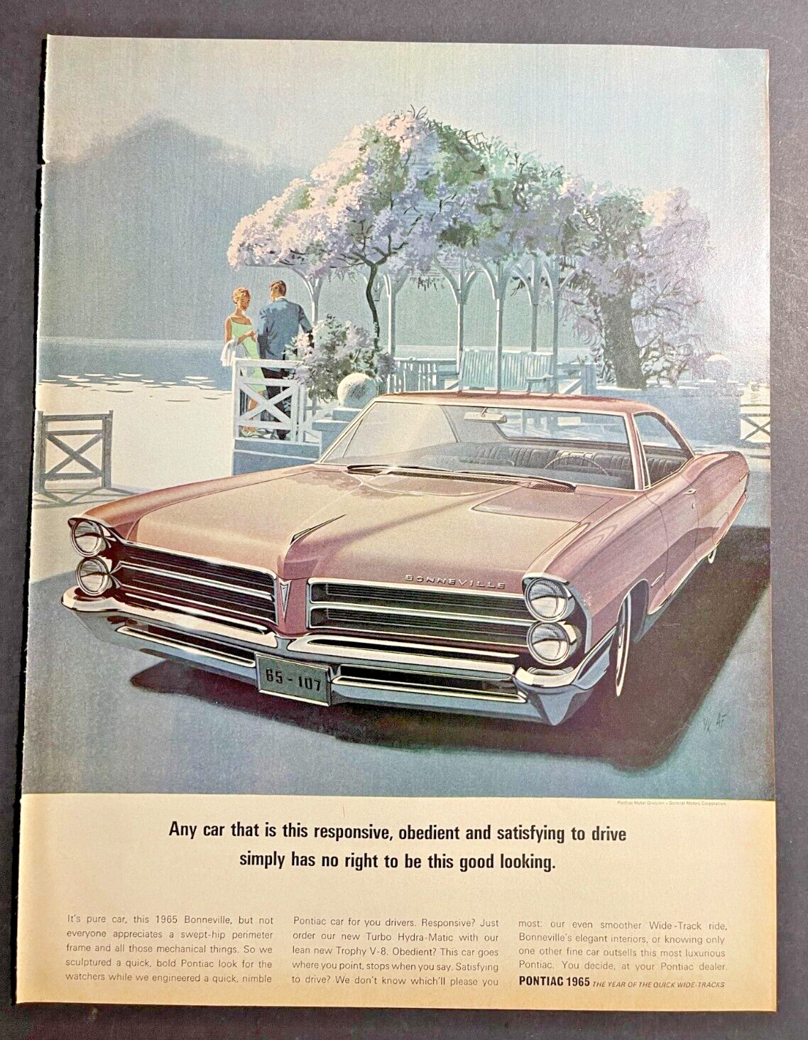 Magazine Advertisement 1965 Pontiac Bonneville