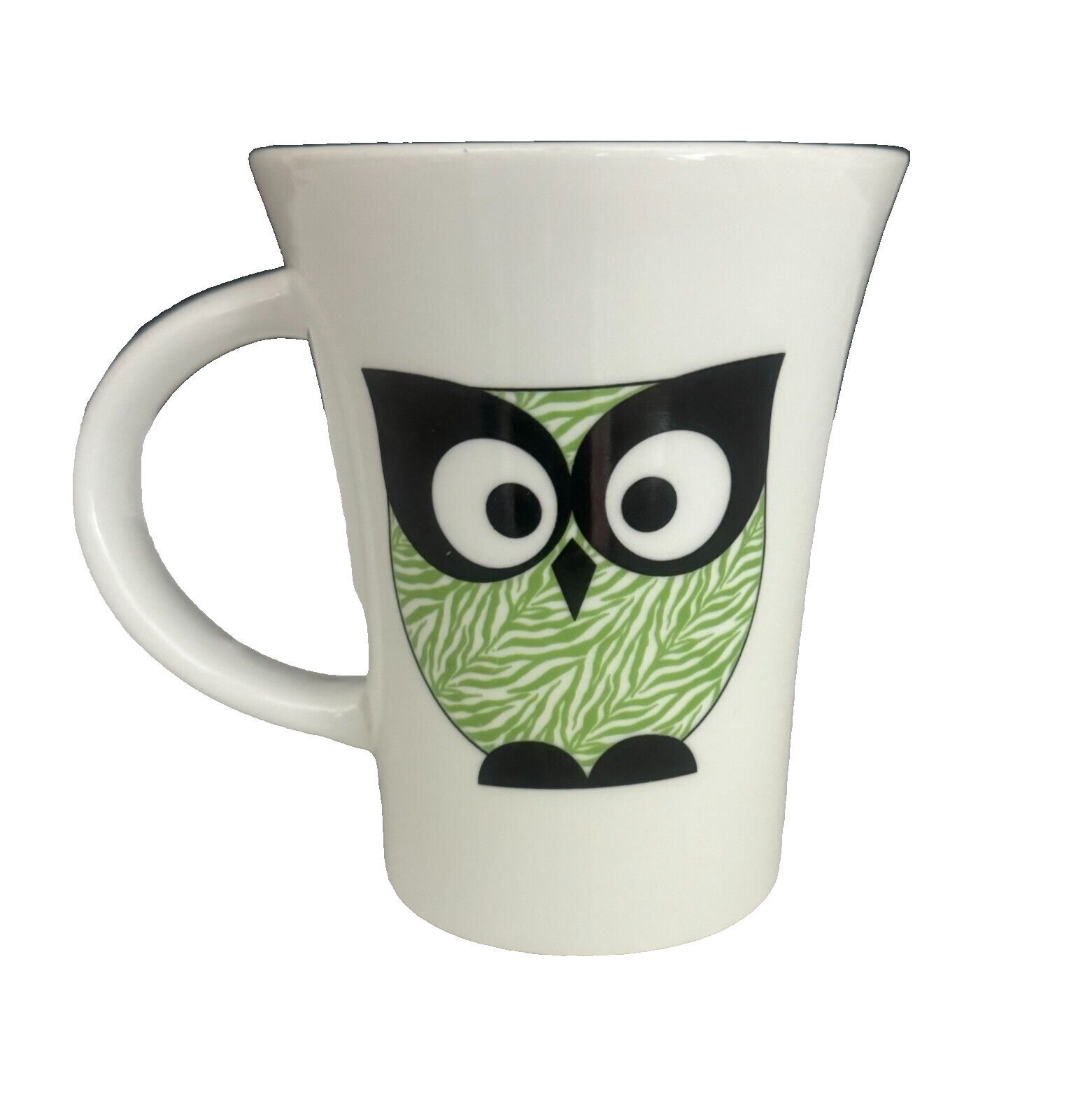 TARA REED Designs Blue Harbor Collections - Green OWL Coffee Mug Cup - 12oz