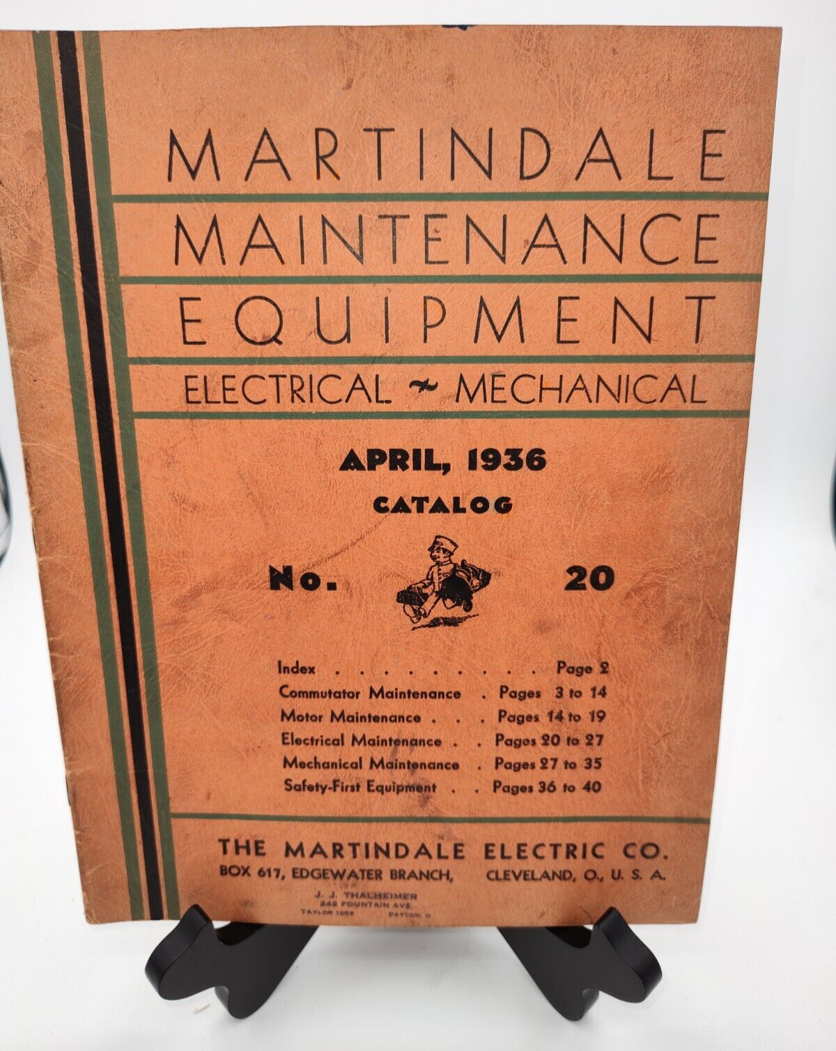 Vtg 1936 Mechanical Catalog Book Martindale Maintenance Equipment Electrical