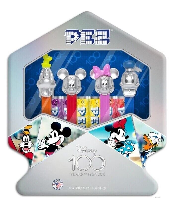Disney 100 Years Of Wonder PEZ Platinum Anniversary Edition Tin*MINT