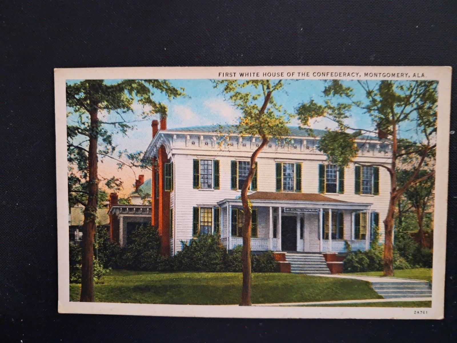Vintage First White House of the Confederacy, Montgomery, ALA. Postcard