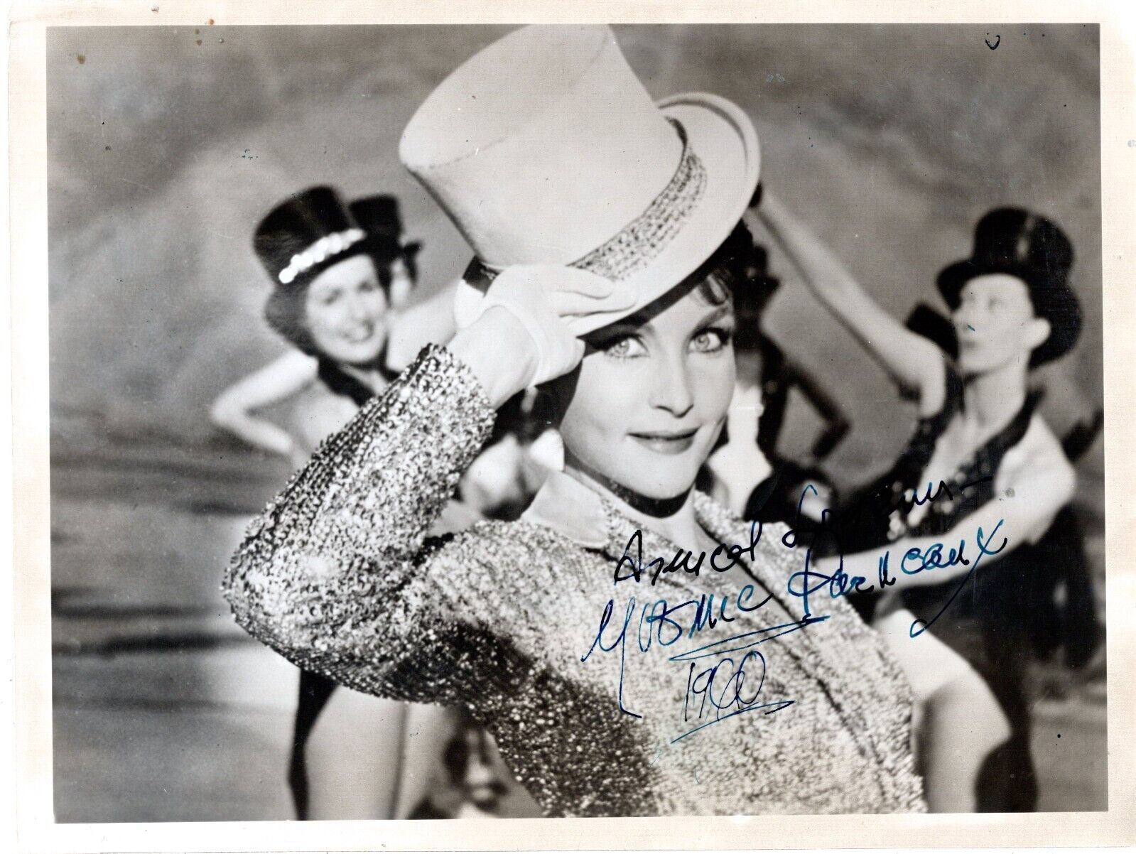 FRENCH-BRITISH ACTRESS YVONNE FURNEAUX, SIGNED VINTAGE PHOTO