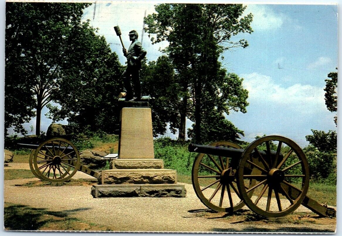 Postcard Smith's 4th New York Battery Monument Sickles Av Gettysburg Battlefield