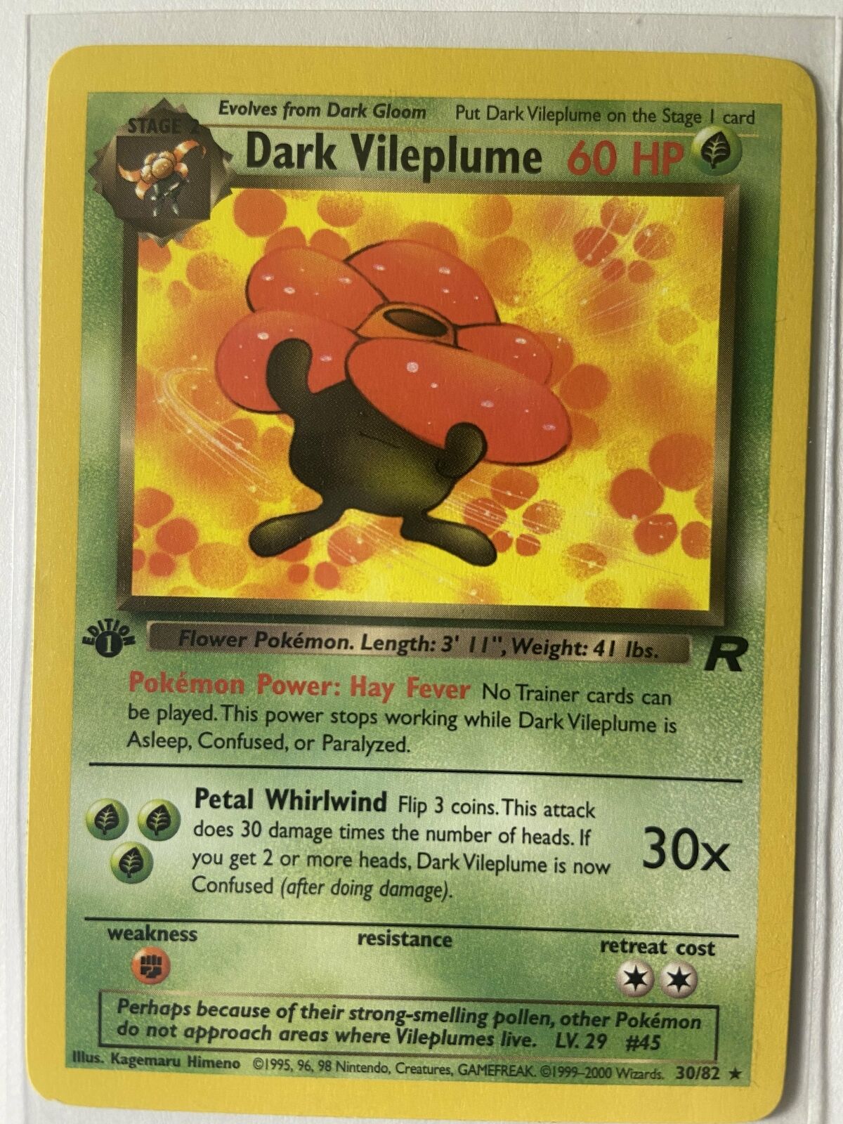 Dark Vileplume team RocketNear mint English  1st edition  30/83