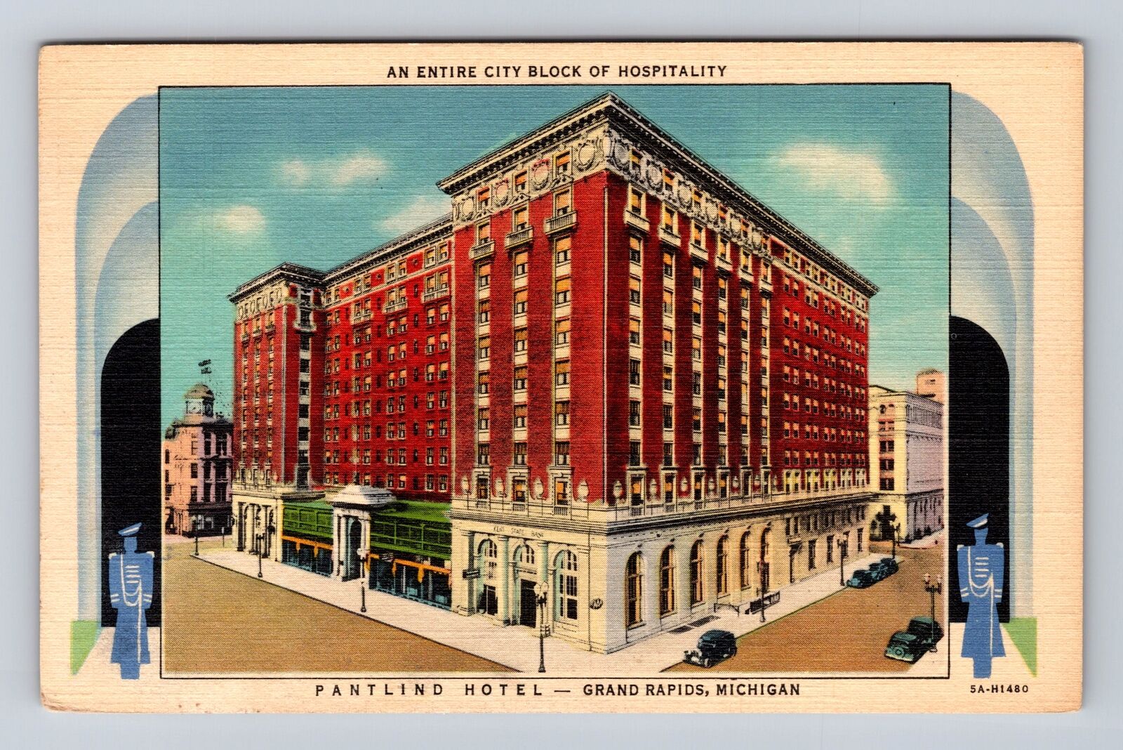 Grand Rapids MI-Michigan, Pantlind Hotel, Advertisement, Vintage Postcard