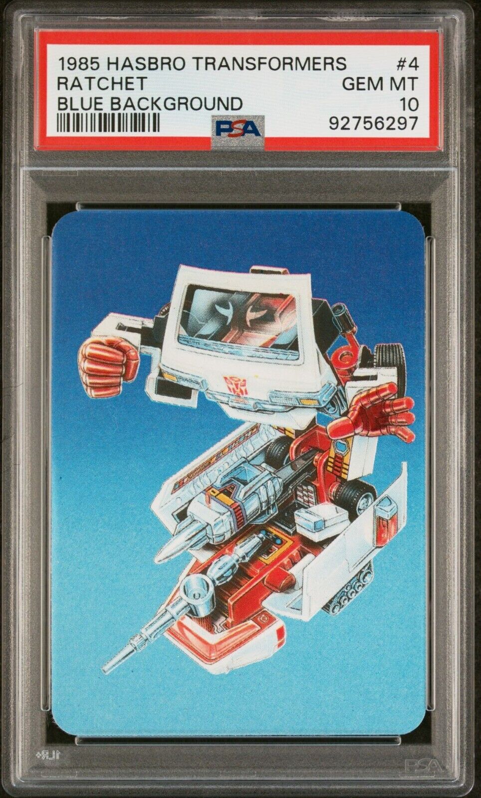 1985 Hasbro Transformers #4 Ratchet - BLUE VARIATION - PSA 10
