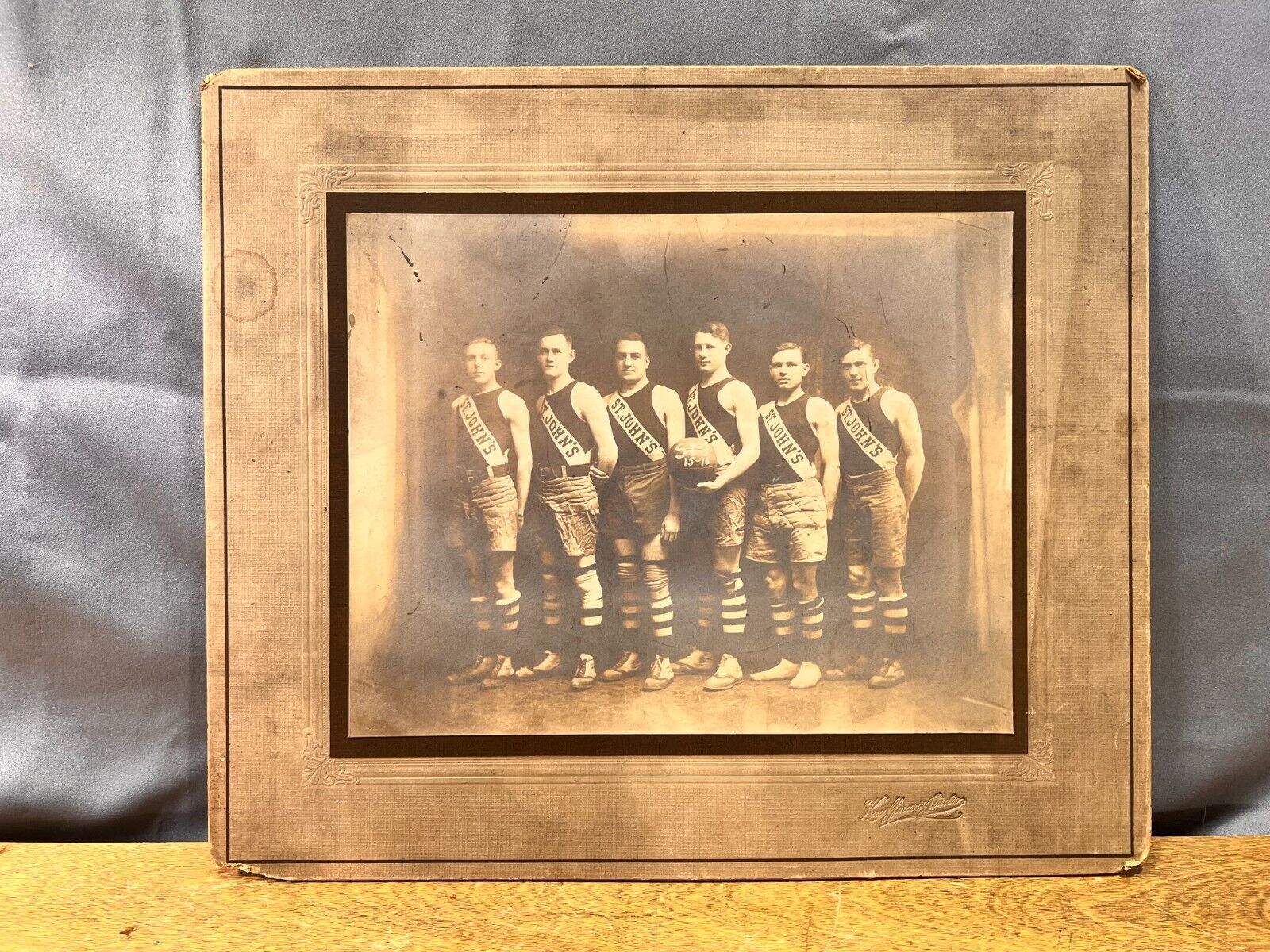 Antique Photograph St Johns Univ. Basketball Team 1915/1916 Original Sports  
