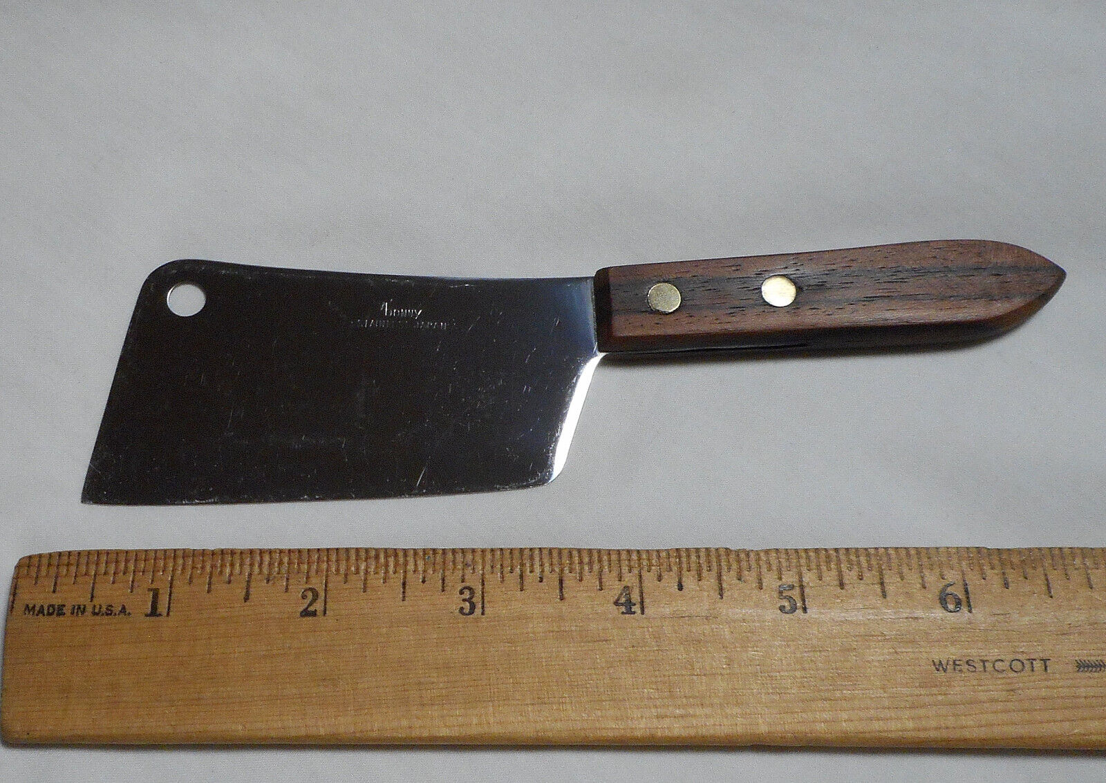 Vintage Bonny Japan Stainless Steel Cheese Cleaver Slicer Knife