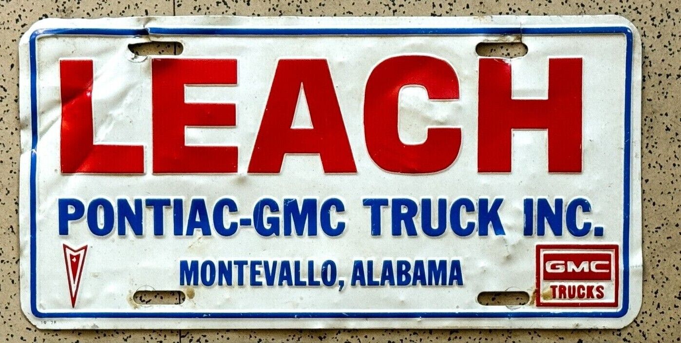 1980s ALABAMA DEALER BOOSTER license plate – Birmingham area Pontiac GMC Chevy