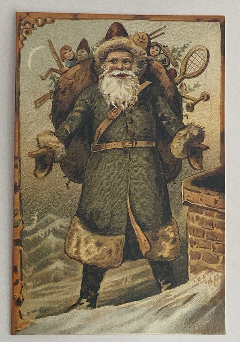 “1885 Old World Santa” Christmas Greeting Card Smithsonian Replica