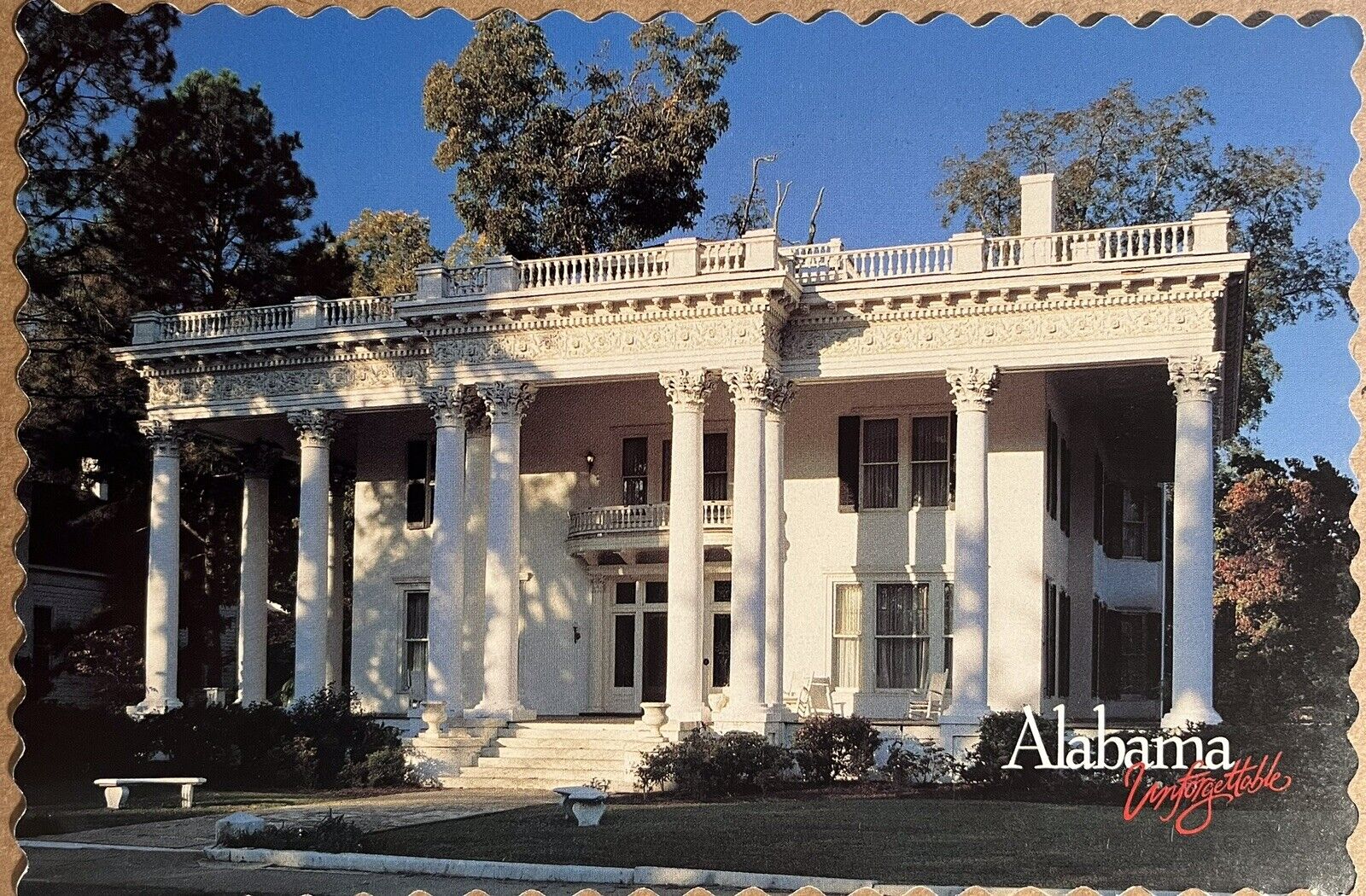 Eufaula Alabama Shorter Mansion Vintage 6x4 Postcard c1970