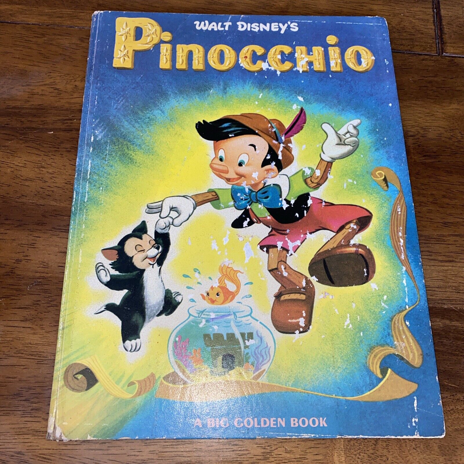 Vintage 1953 Walt Disney\'s Pinocchio A Big Golden Book 1953 Hardcover 
