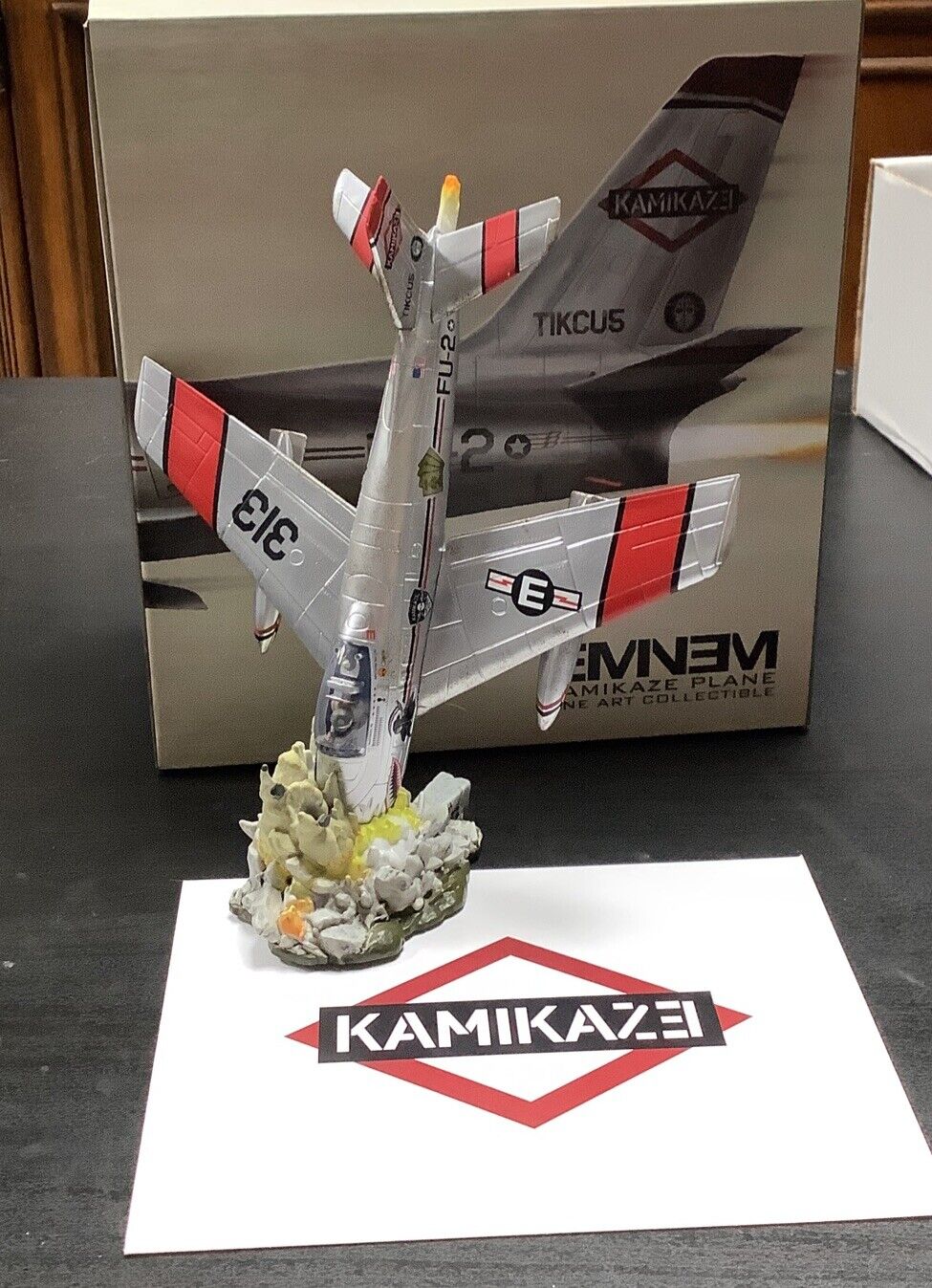 Eminem Kamikaze Hand Painted Plane 6.5” X7” X 3.25” Vinyl Sculpture With Box 