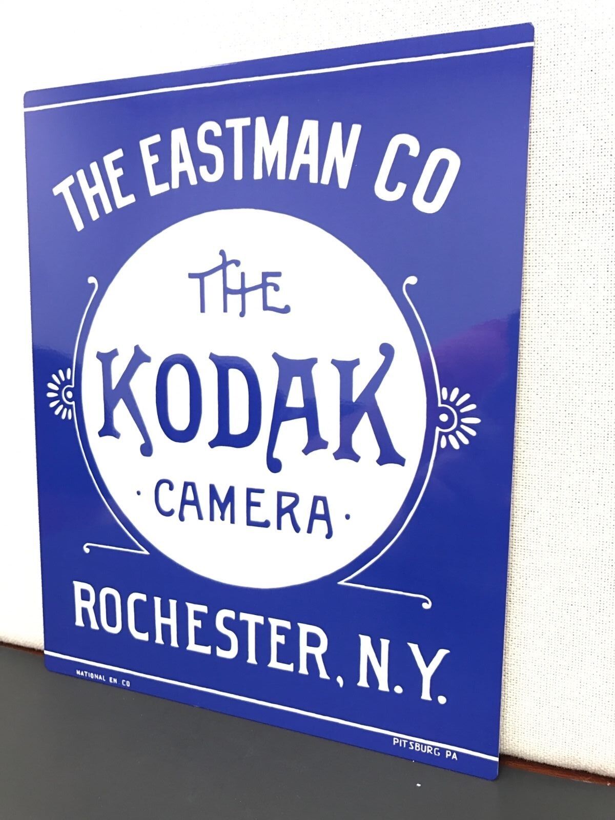 Kodak film vintage style 1800's style metal advertising sign baked