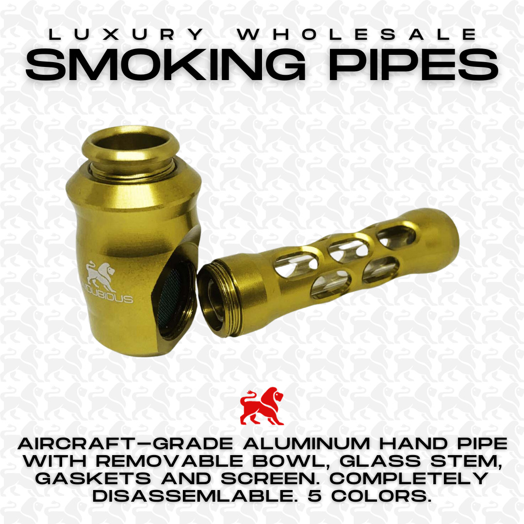 Wholesale Metal Smoking Pipes | Glass Pipe Lot | Gold Hand Pipe Wholesale | 7PCS