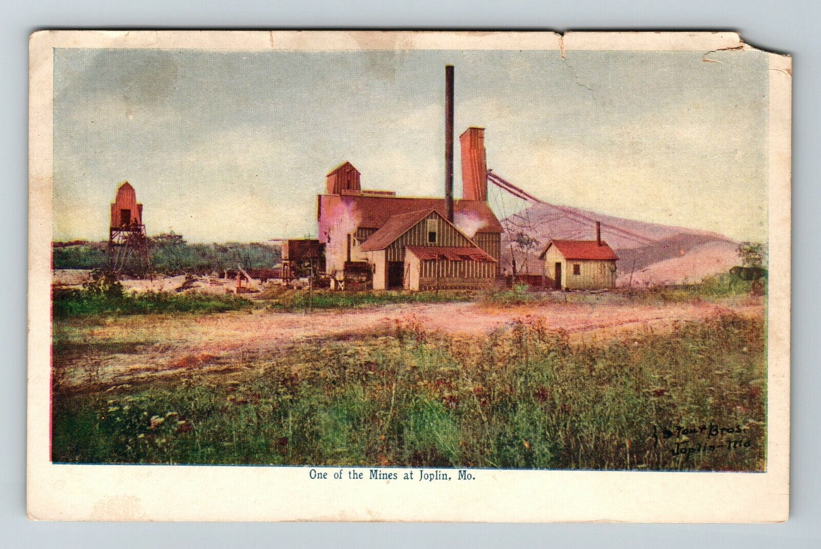 Joplin MO-Missouri, One Of The Mines Vintage Souvenir Postcard