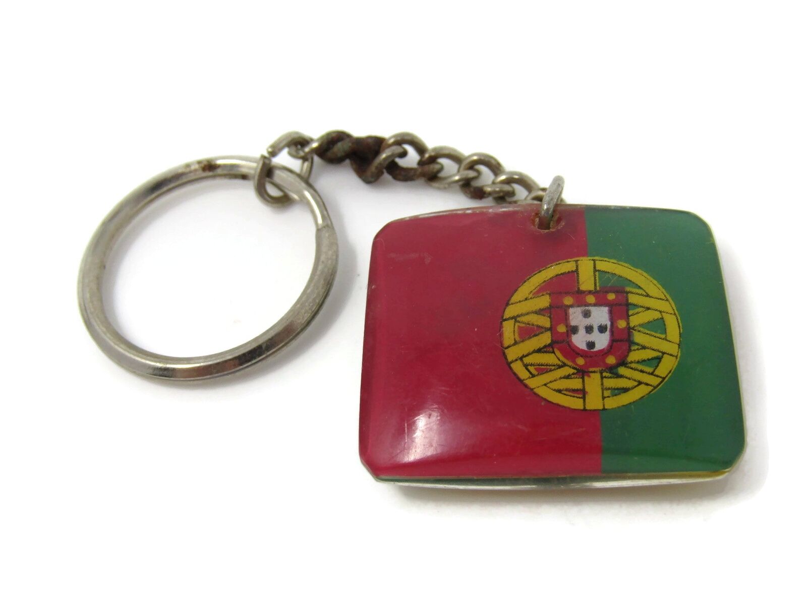 Sao Geraldo Brazil Portuguese Flag Keychain Vintage