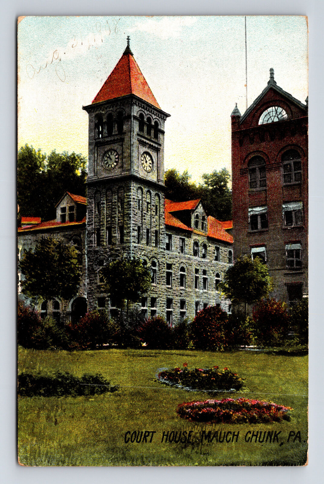 c1908 Court House at Mauch Chunk Pennsylvania PA Postcard