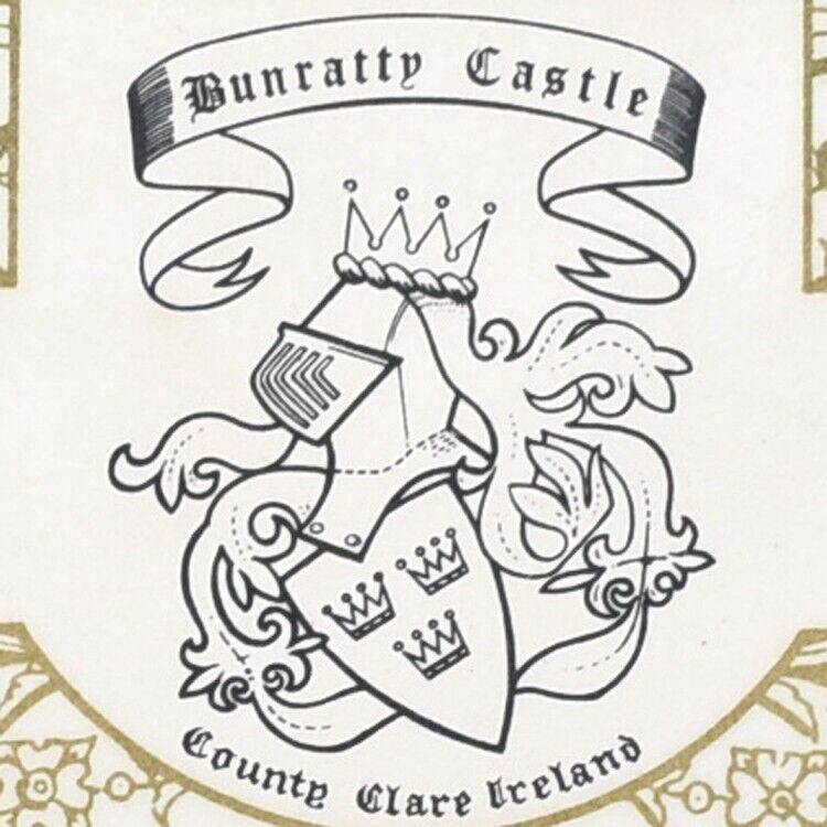 1970s Bunratty Castle Restaurant Menu Mediaeval Folk Fair Park County Clare