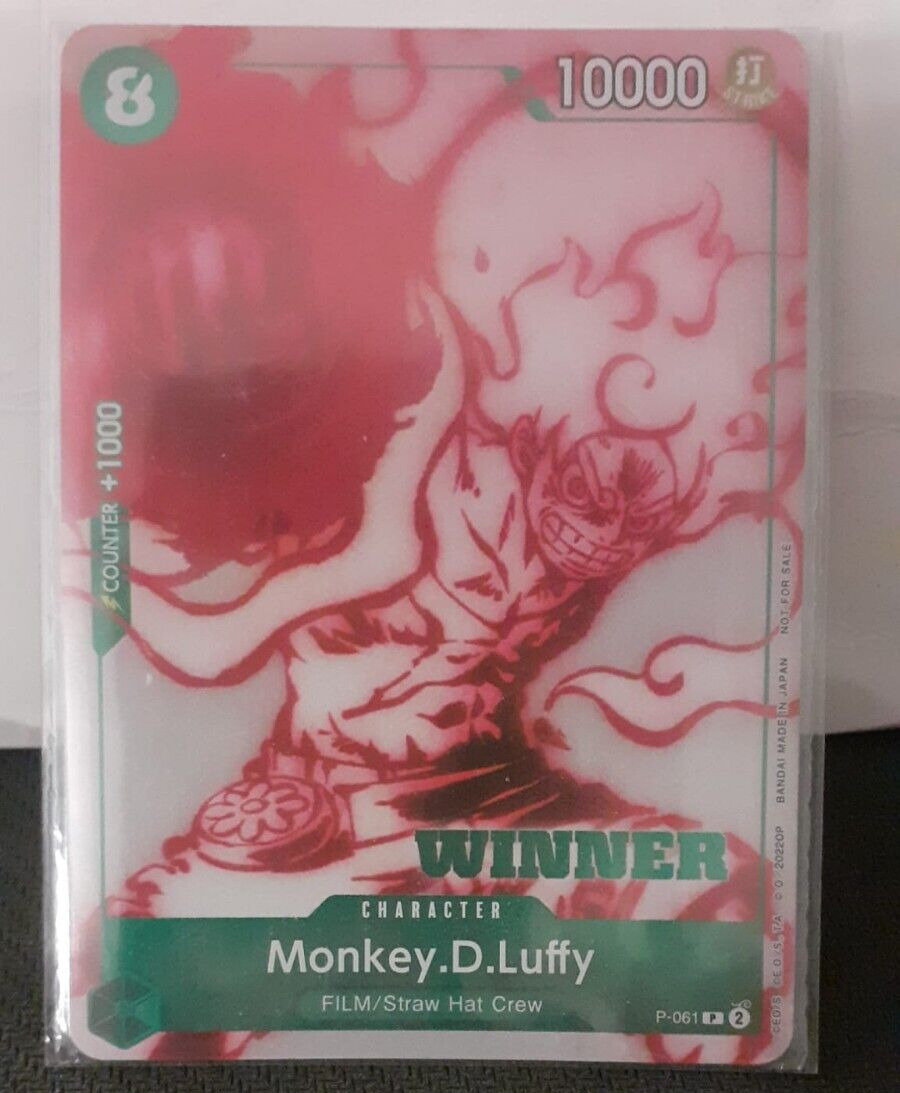 ONE PIECE Card Game eng - MONKEY.D.LUFFY P-061 WINNER - SPECIAL TOURNAMENT PROMO