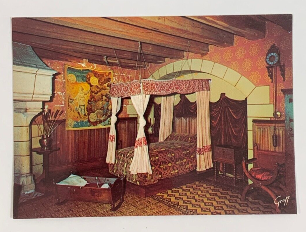 The Chateaux of the Loire The Royal Bedroom Langeais France Postcard