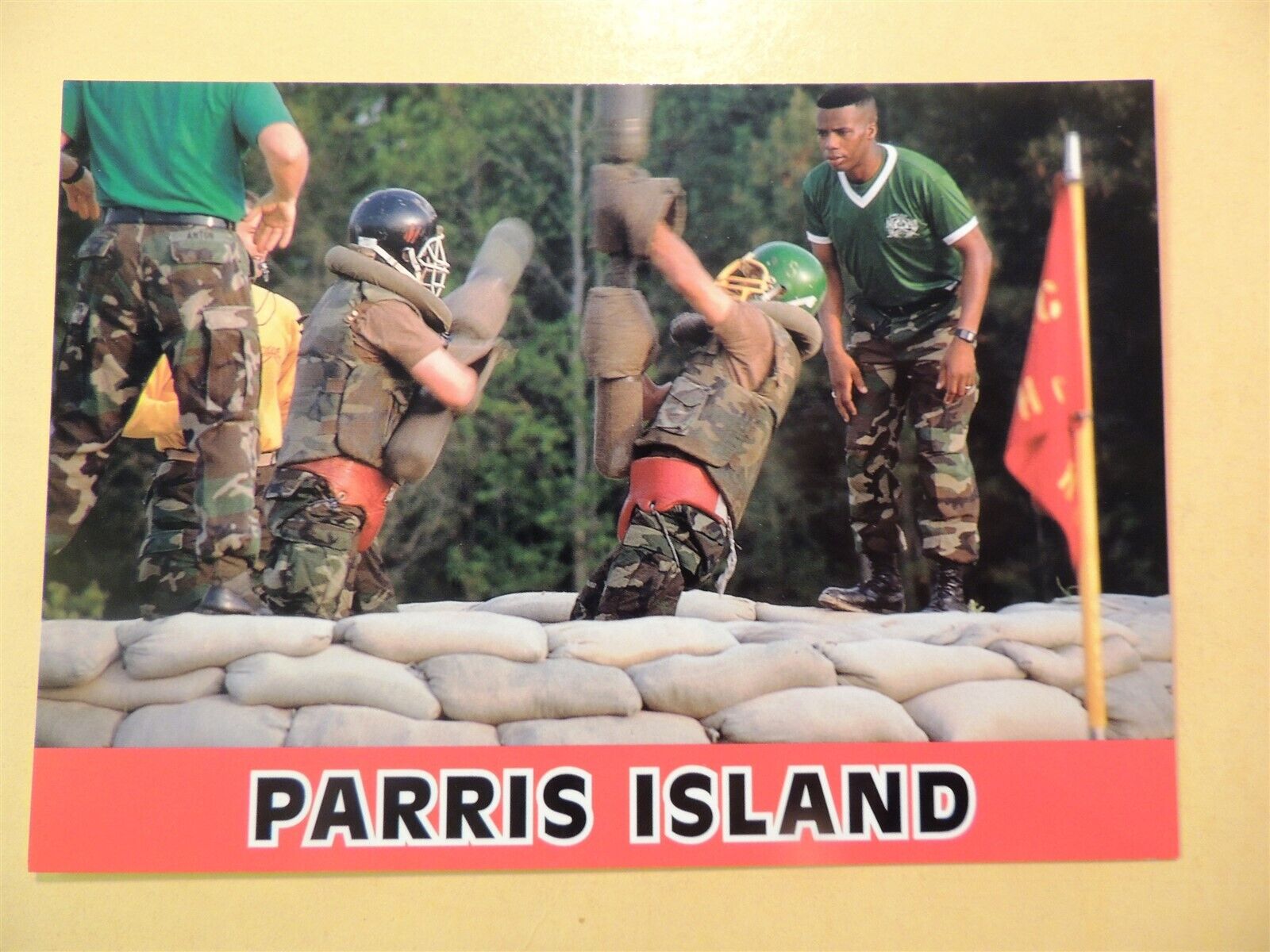 Parris Island South Carolina postcard Marine Corps Recruit Depot pugil stick
