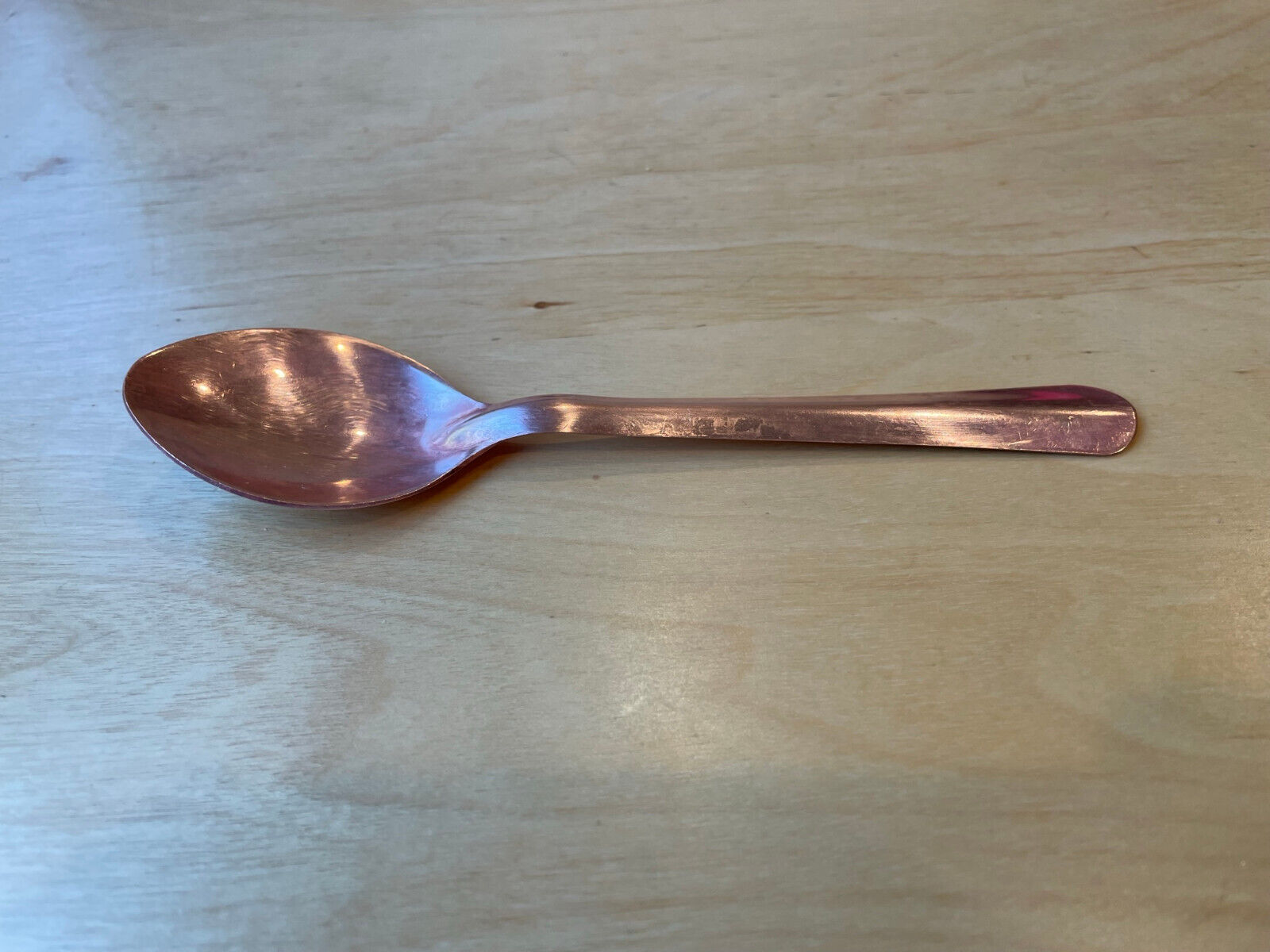 Solid 100% copper tea spoon utensil