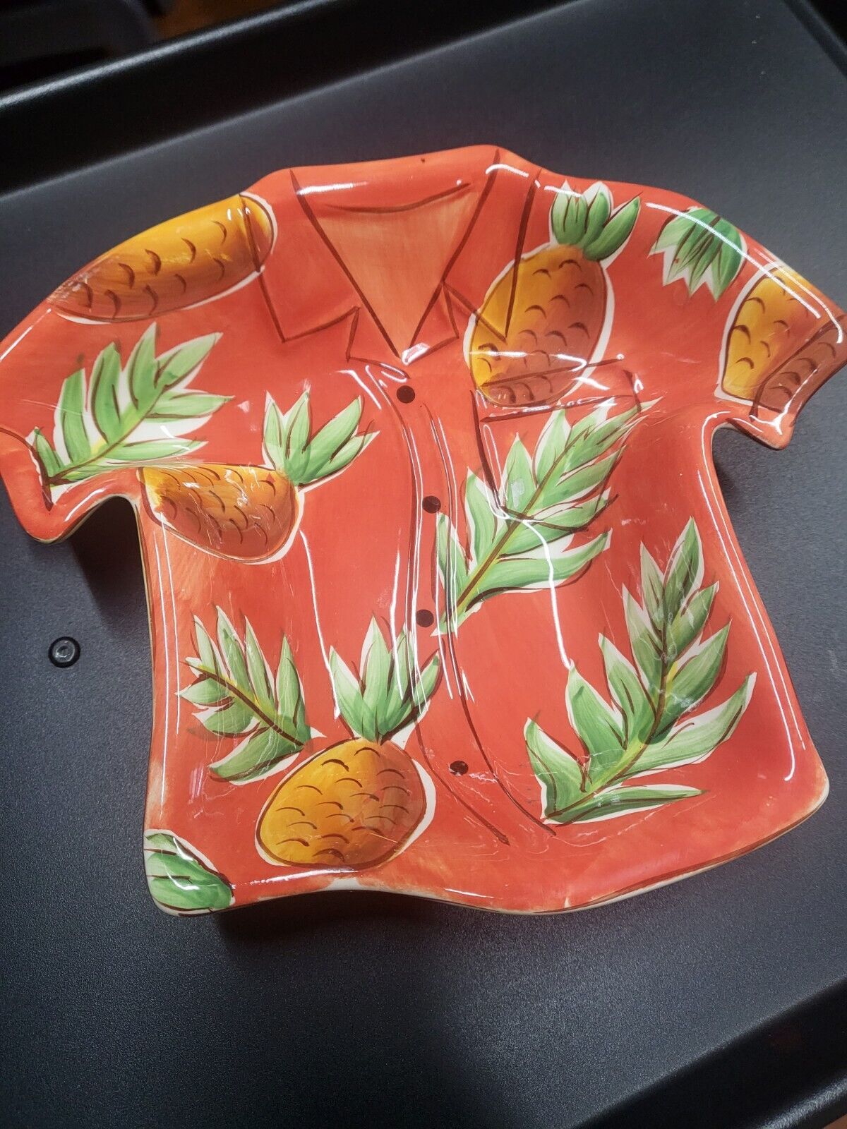 Pocket Change Dish Hawaiian Shirt Pineapples
