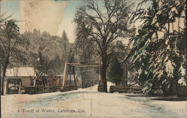 Calistoga,CA A Touch of Winter Napa County California Richard Behrendt Postcard