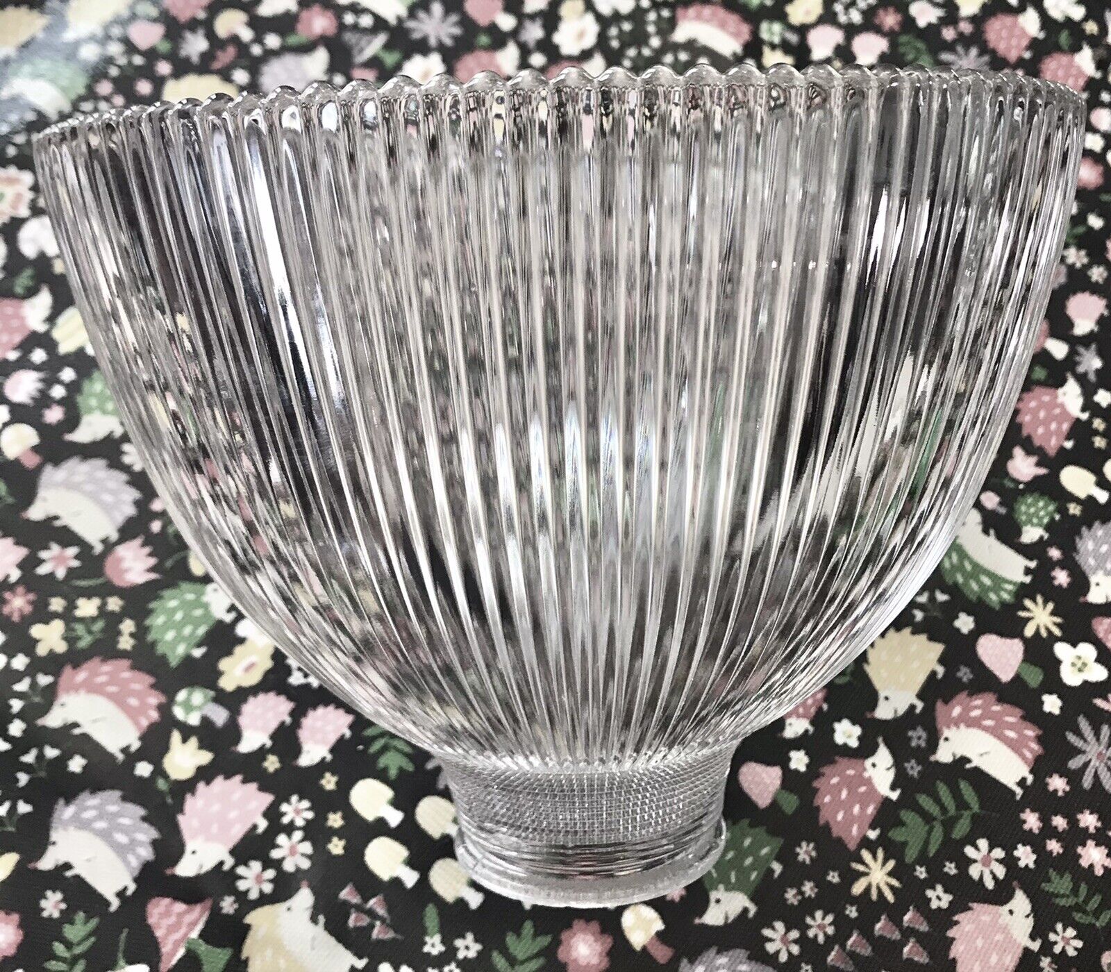 Antique Large Holophane Pendant Glass Shade, Early Electric - 2 1/4\