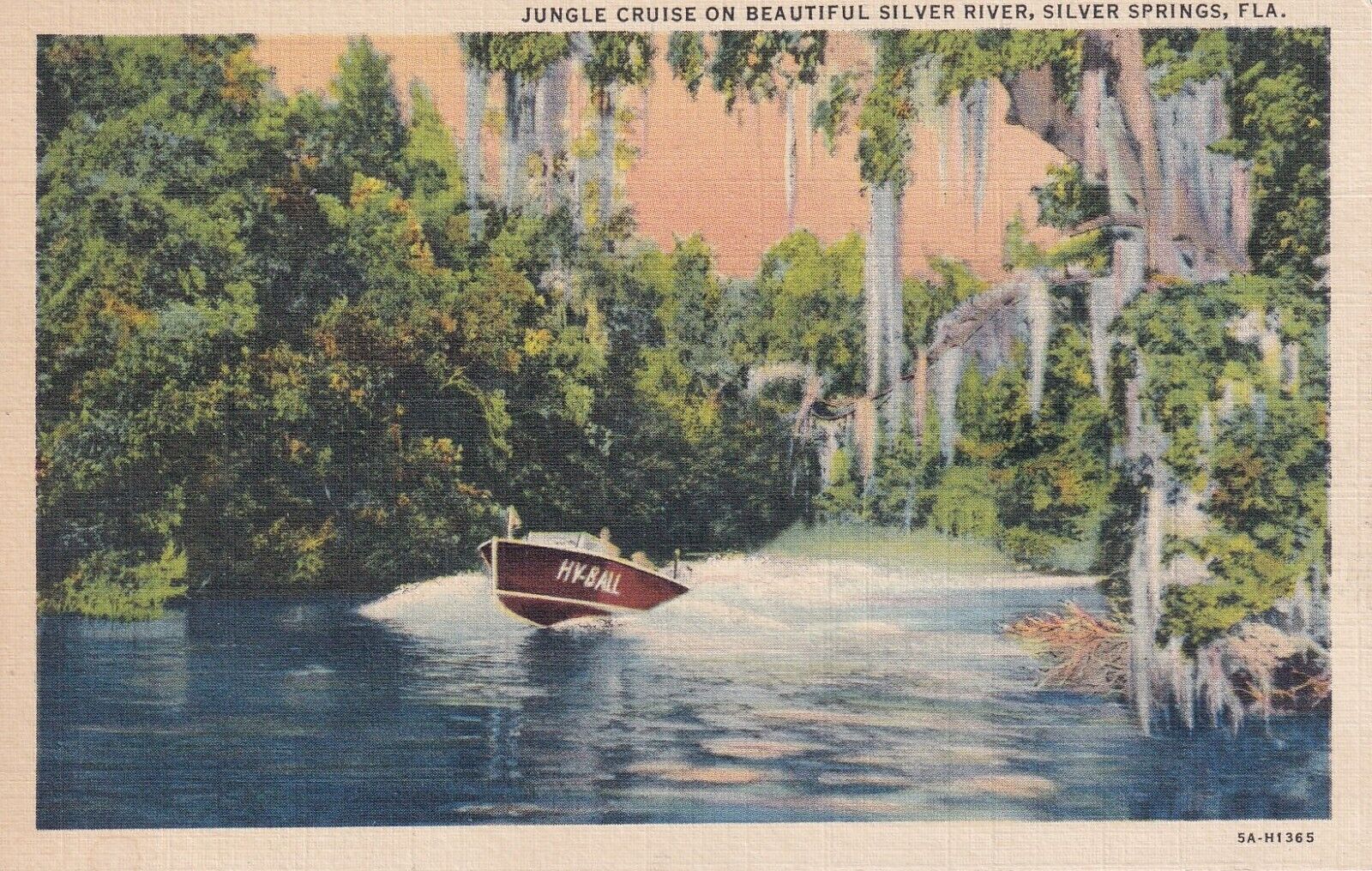 Jungle Cruise On Beautiful Silver River Silver Springs Florida Linen PC T234