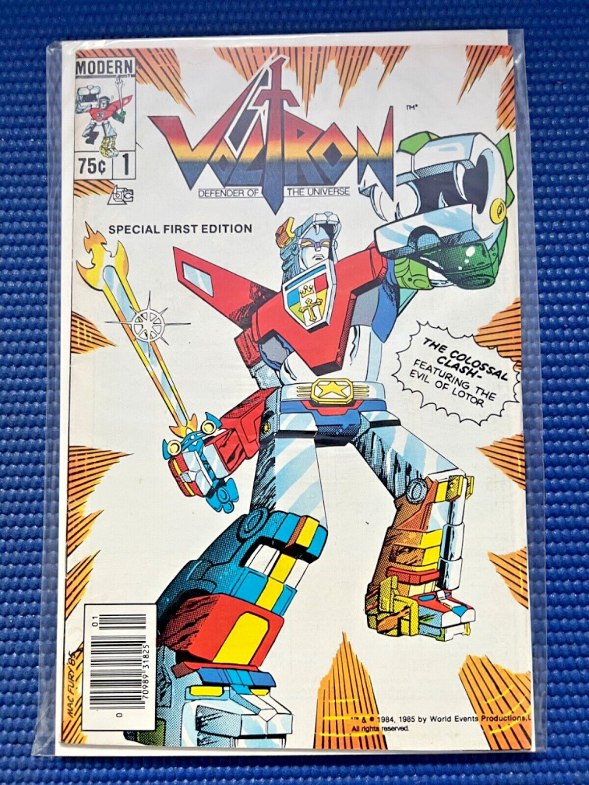 VOLTRON Defender of the Universe #1  VF+ Modern Comics 1985