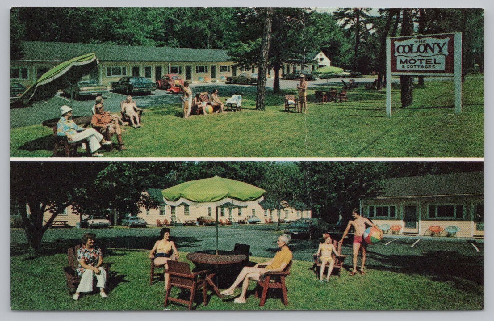 Roadside~Scarborough Maine~Pine Point~Colony Motel~Vintage Postcard