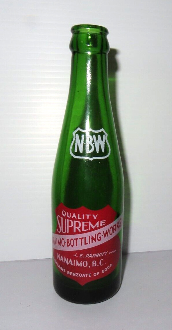 Mid Century - Quality Supreme : Nanaimo Bottling Works. J.E. Parrott  Prop.