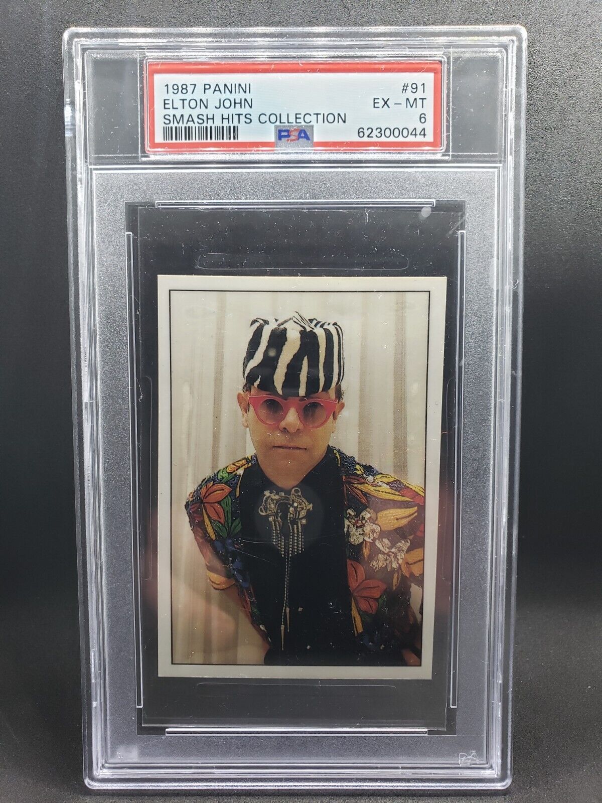 1987 Panini Elton John Smash Hits Collection #91 EX-MT PSA 6 - Oversized Card