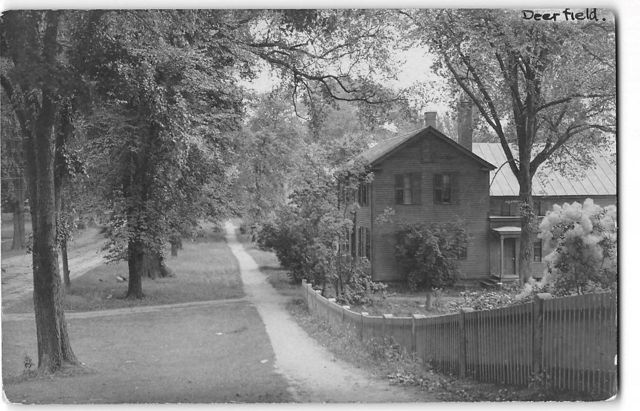 RPPC Deerfield, Massachusetts Sheldon House 1910s Antique Photo Postcard